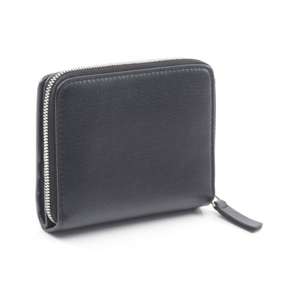 Balenciaga Wallet Billfold Leather fold Bi Black